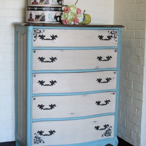 Hand painted French dresser