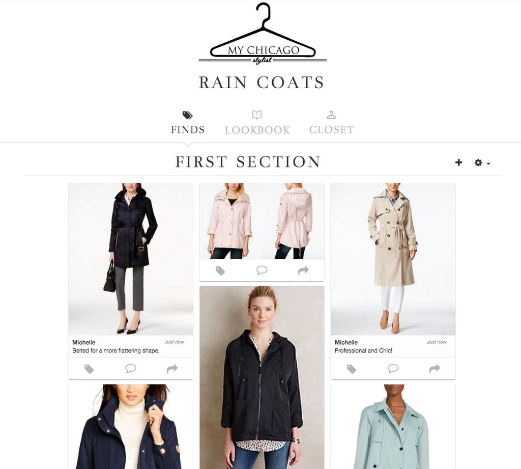 Online Lookbook exclusive to My Chicago Stylist