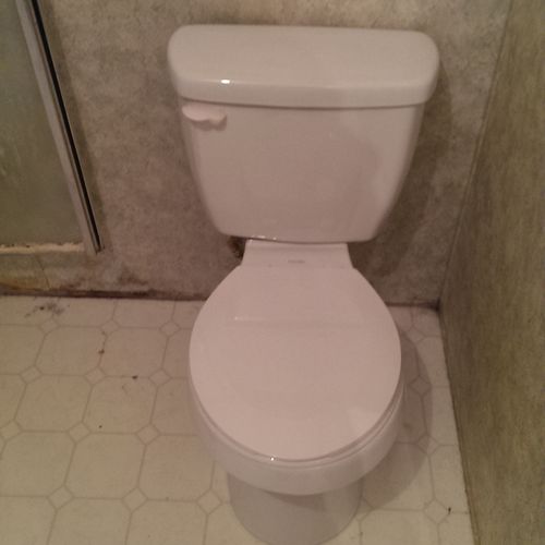 New toilet installed for customer
