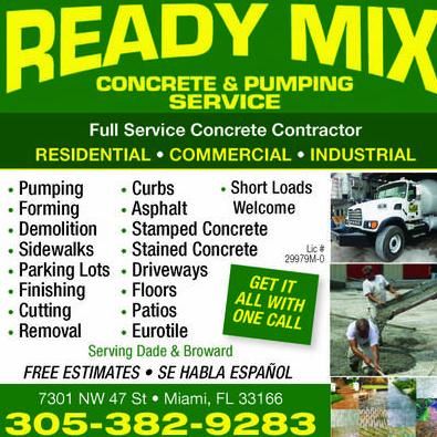 Concrete Ready Mix & Pumping service Inc