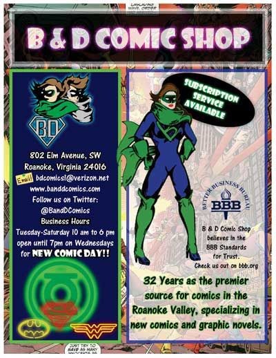 Ad for B & D Comic Shop