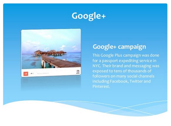 This Google Plus campaign was done for a passport 