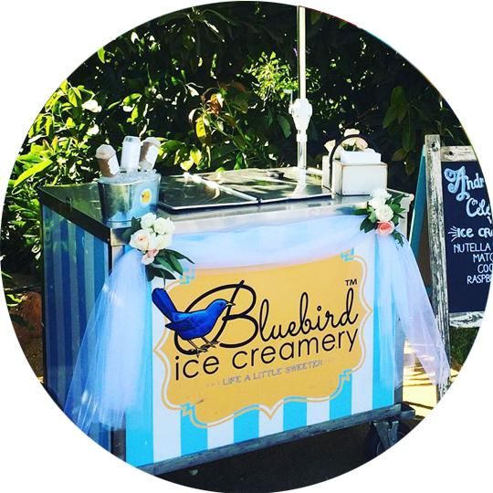 Our adorable carts -- all dressed up for a wedding