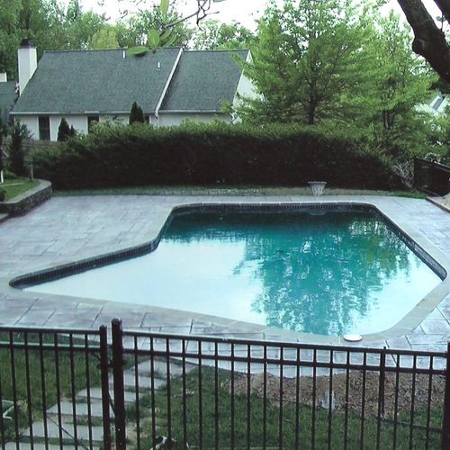 Stamped Concrete Decorative Pool Boarder