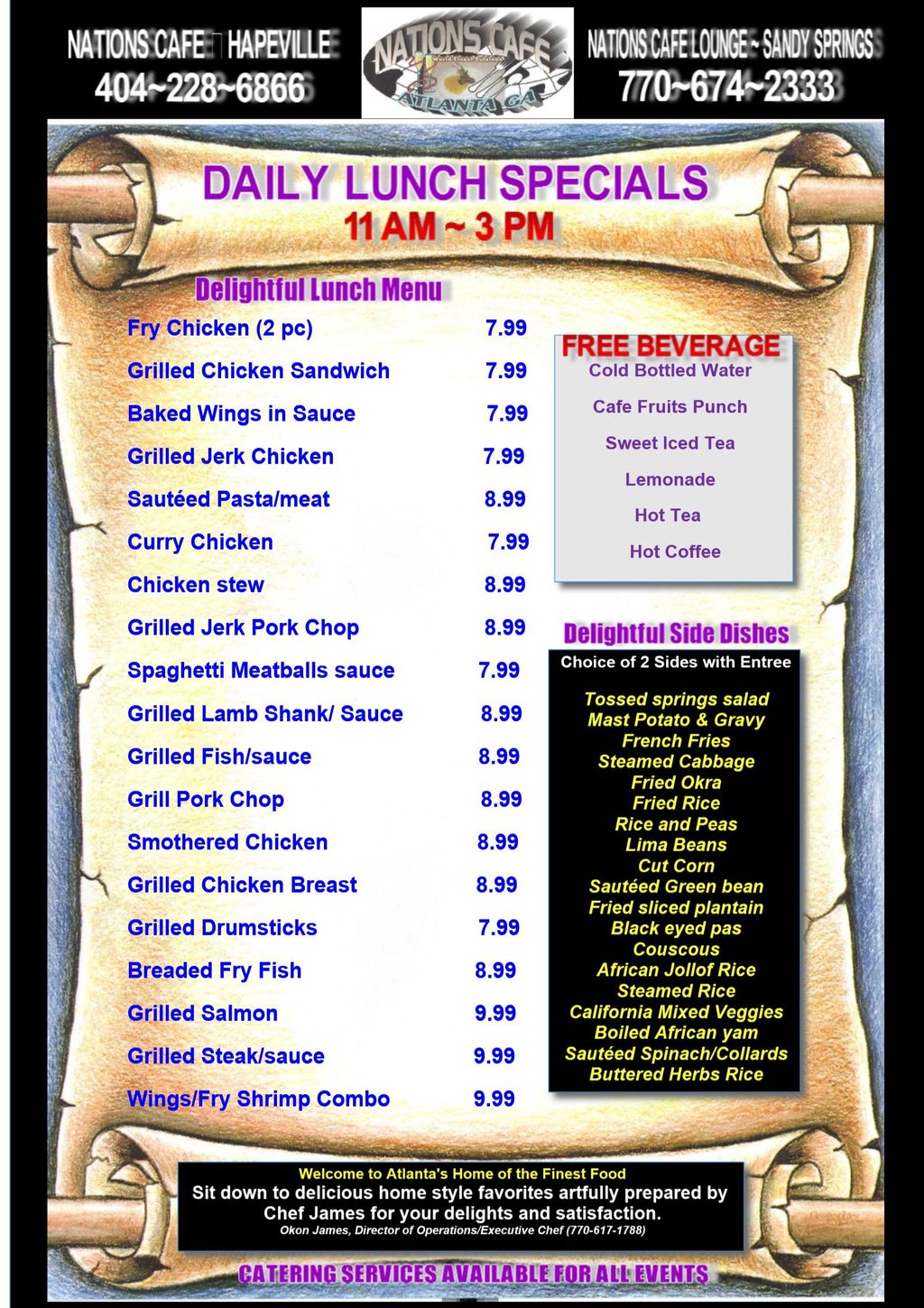 Cafe Daily Lunch Specials