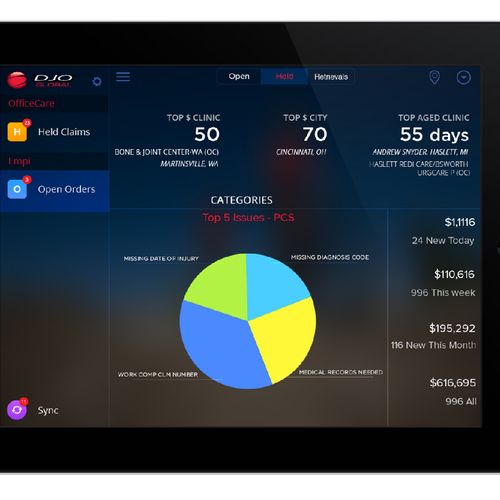 Internal sales iPad app for DJO Global.
