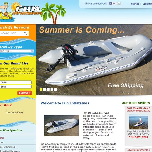 Inflatable dinghys and kayaks, etc.
http://www.fun