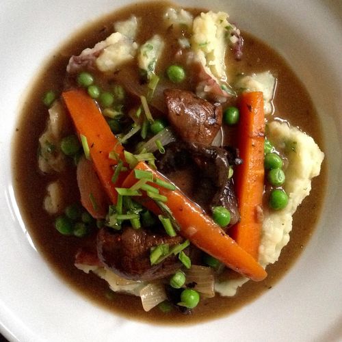 Hearty Belgian Stew with Smashed Potatoes