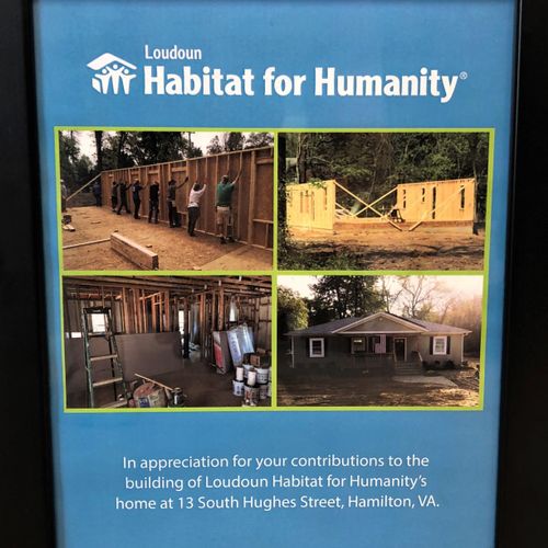 We are proud supporters of Loudoun Habitat for Hum