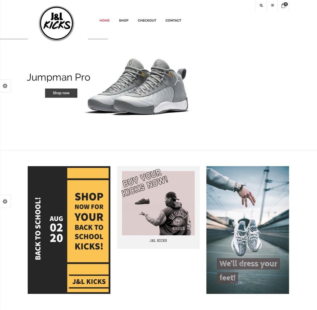 Website(J&L Kicks)