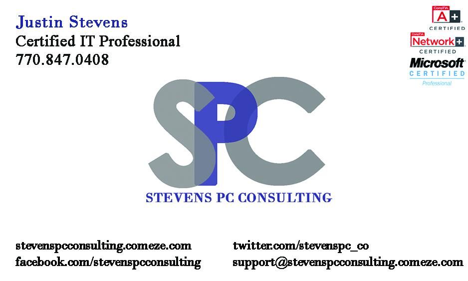 Stevens PC Consulting Business Card