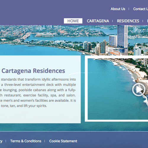 Website Deign for Hyatt in Cartagena Colombia