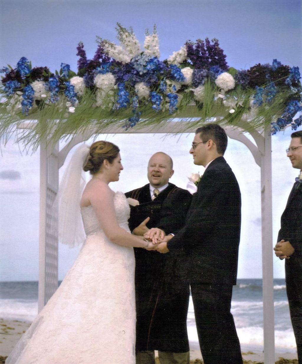 Formal beach wedding