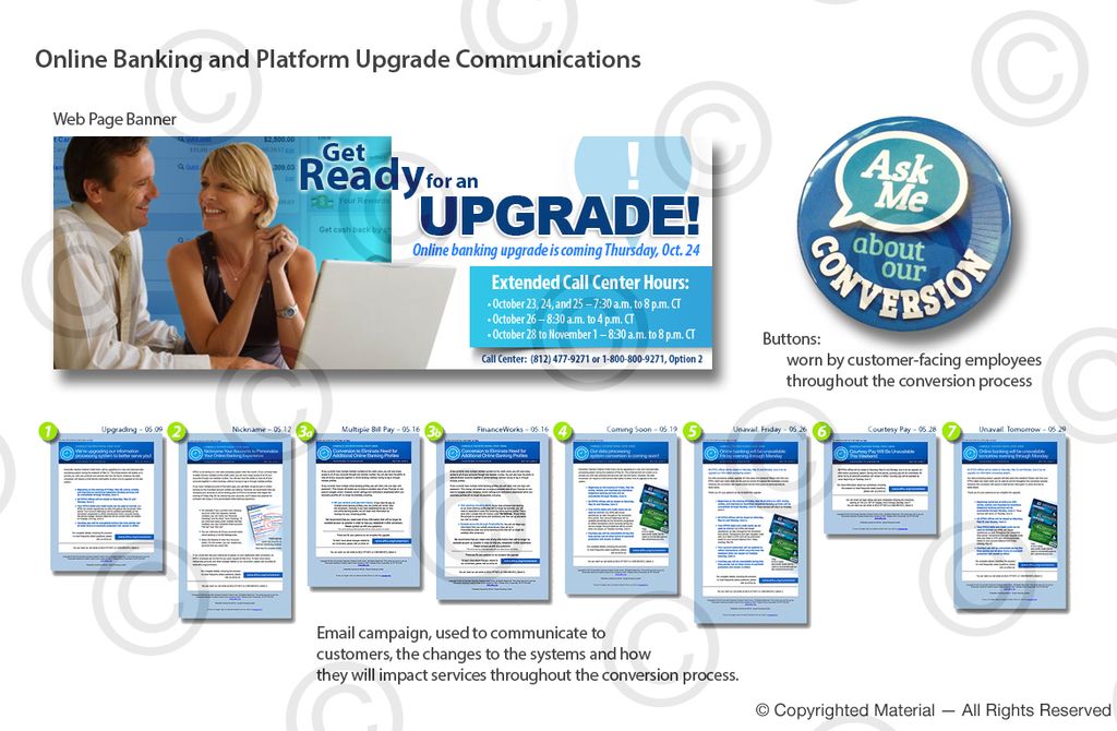 Customer Communications: Banners, Badges, eMail Ca