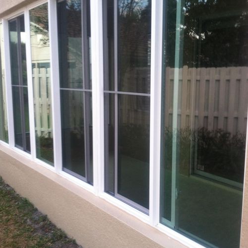 Manfactured and installed custom sliding glass win