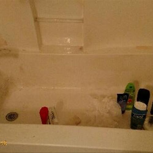 Residential Deep Clean--before photo of tub and sh