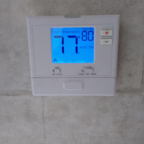 Digital thermostat installation