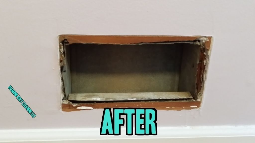 Here we have the vent that has been clean by our t