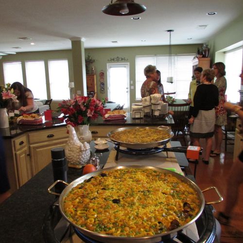 Paella party!
Cooking in front of your guests