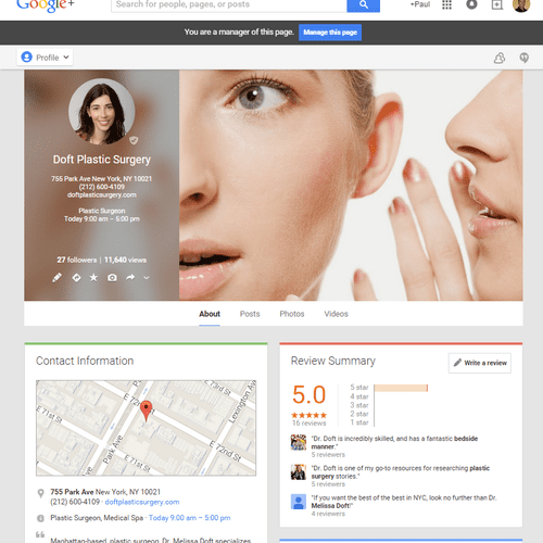 Local Search Optimization, Google+, Google Maps, S