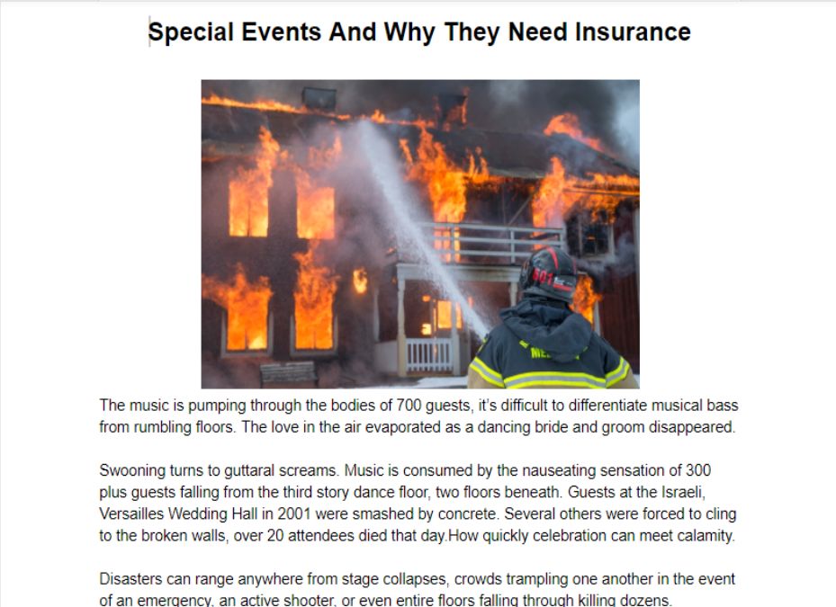 Blog Post On Special Events For Insurance Agency-1