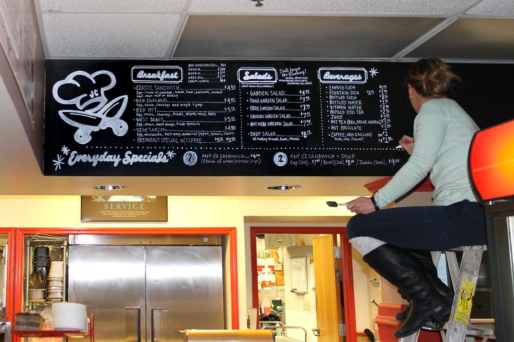 JC's Deli Hand-Painted Chalkboard Menu (See the fu