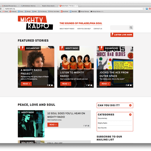 Mighty Radio website