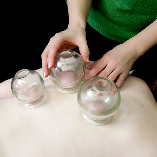 This is what cupping looks like.  This is used to 