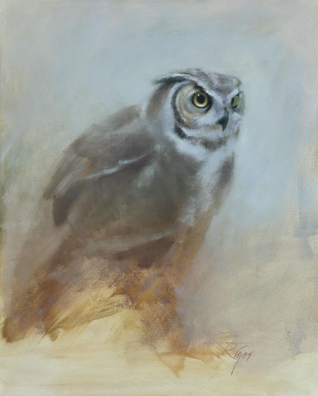 Great Horned Owl
Oil 16 x 20" Neil Rizos
rizosart.