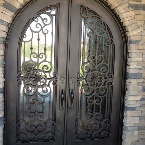 wrought iron door oil rubbed bronze refinish job