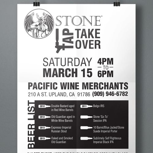 [PRINT] Stone Brewing Company Tap Take Over - Prom