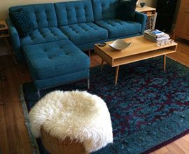 match your carpet to the couch or change the color