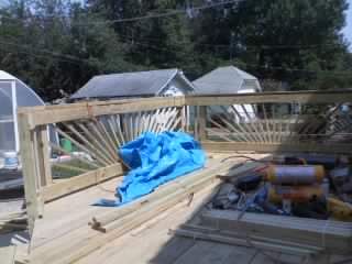 During construction of Western style Deck.