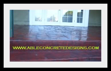 Stamped Ashlar Slate with Red Color