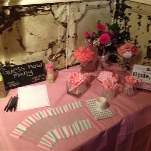 Candy table at baby shower in Evanston