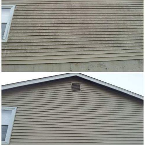 Before and After House Power Washing 