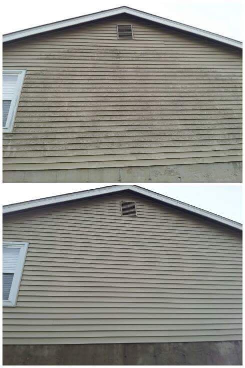 Before and After House Power Washing 