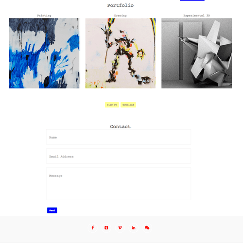 A Bootstrap, mobile responsive artist portfolio