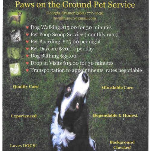 Paws on the Ground pet services