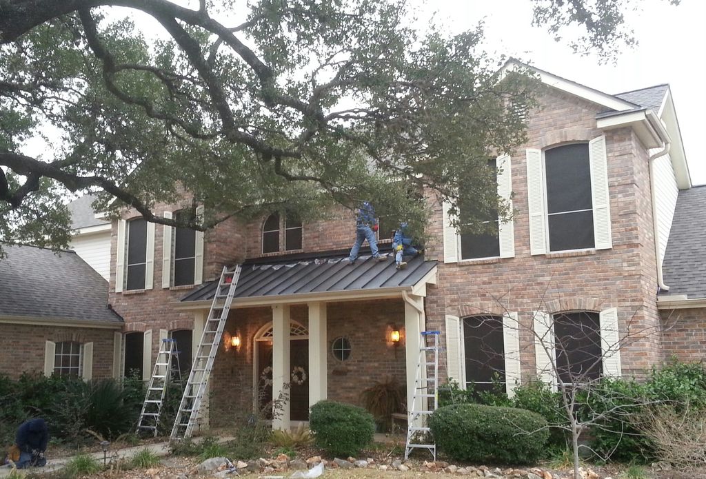 Shingled House with Metal Porch