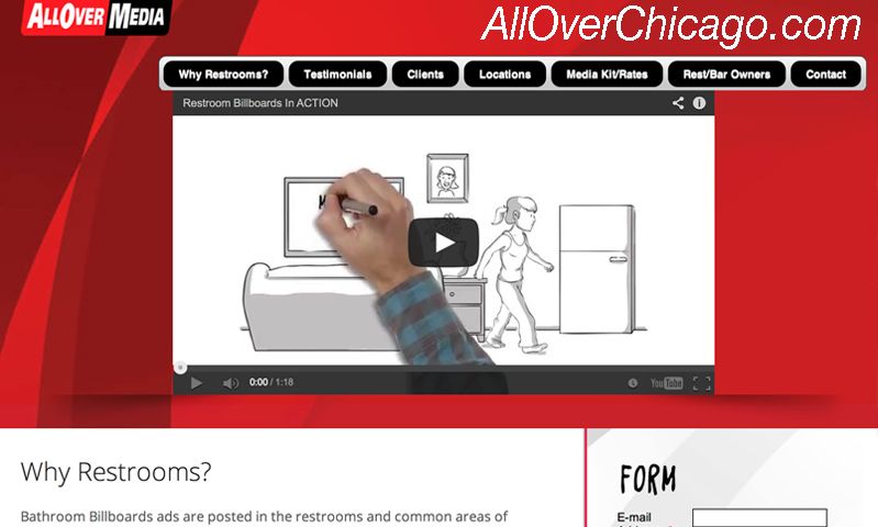 AllOverChicago.com - A custom html site. Restroom 