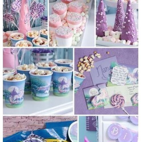 unicorn theme birthday snack bar