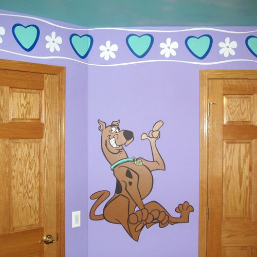 Fun, Fun, Fun! Painted Cartoon Kids Rooms.