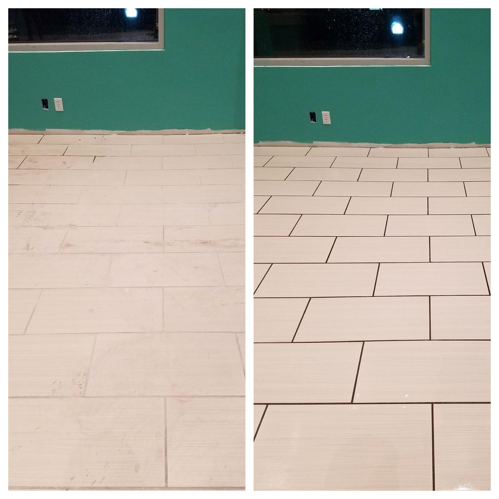 Here is a shot of a tile job we completed for Blue