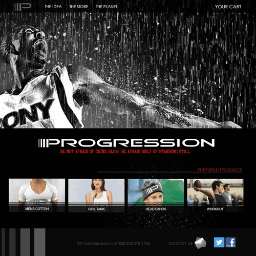 Progression Apparel. Website Design and Developmen