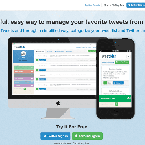 Tweetbits web app