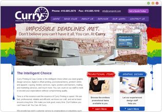 Website Designed for Curry Printing