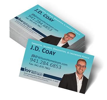 Business cards created for Sarasota real estate ag