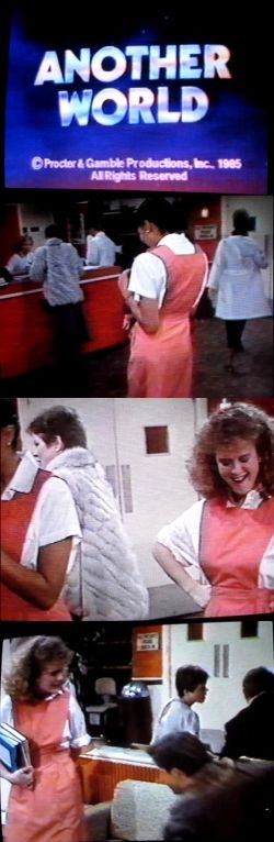 Gloria Huffman, in white fur coat, as an extra on 