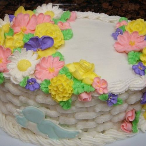 Spring Basket Weave Cake